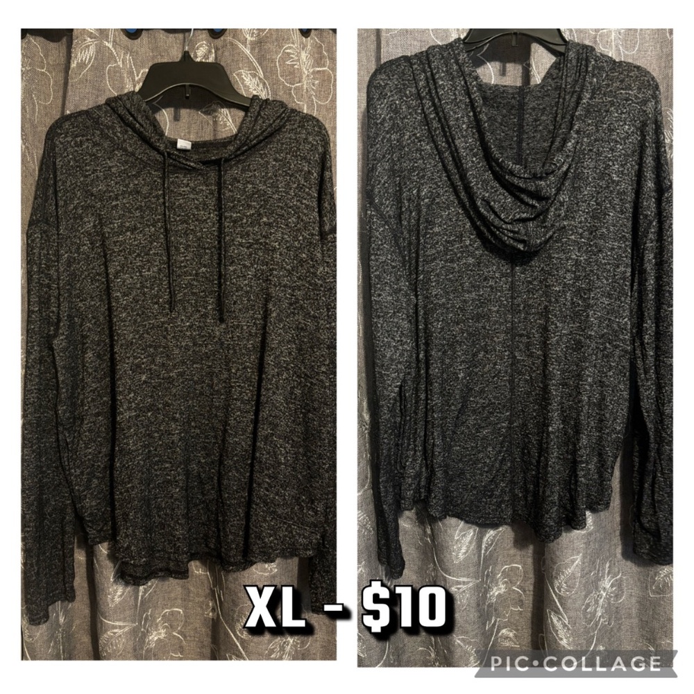 Dark heather gray hoodie